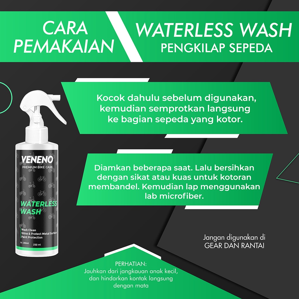 Veneno Waterless Wash - Pembersih Sepeda Menggunakan Air Yang Minim