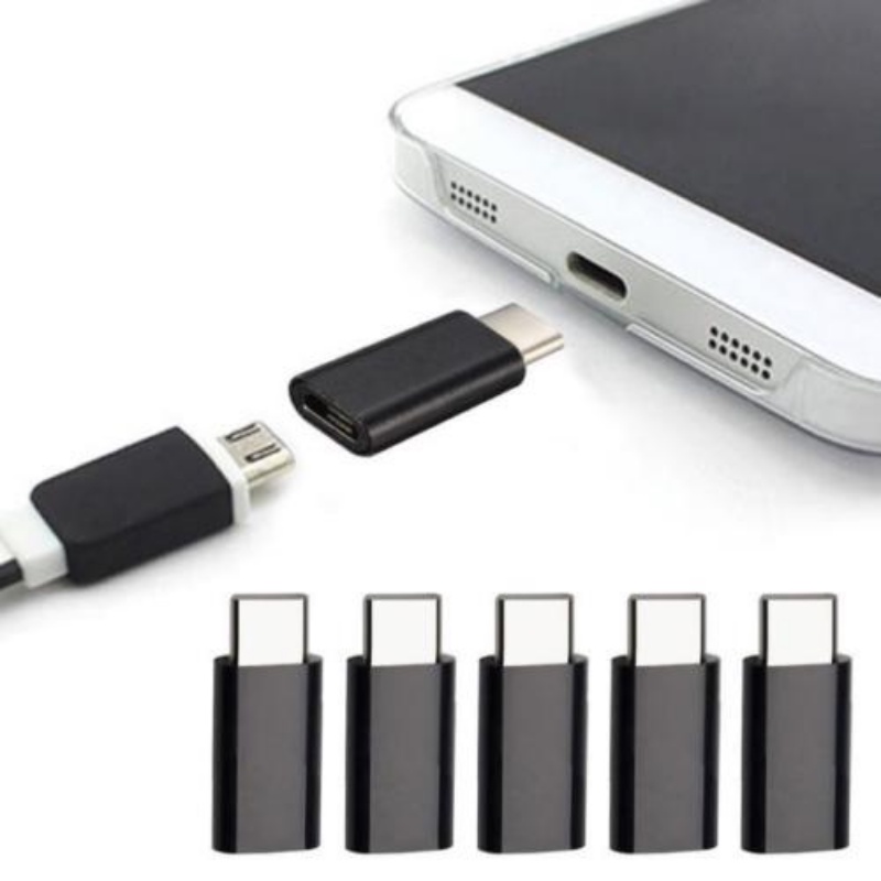 1pc Adaptor Micro USB 3.1 Ke Tipe-C Premium Yang Ditingkatkan Konverter Transmisi Data Kecil Baru Kompatibel Untuk Kebanyakan Perangkat Seluler