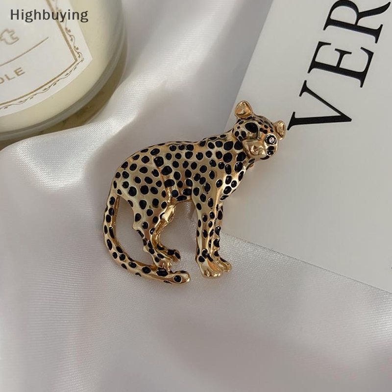 Hbid Vintage Drip Minyak Dicat Leopard Bros Hewan Bros Pin Pakaian Logam Perhiasan Broche Aksesoris Glory