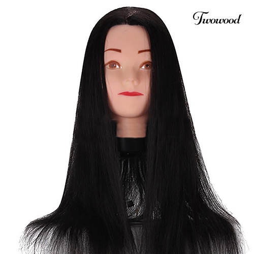 Twowood Latihan Kepala Manusia Model Rambut Panjang Hairdressing Manekin Boneka