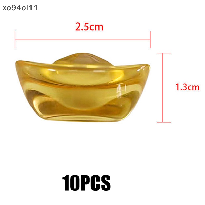 Xo1/10 /20PCS Citrine Yuanbao Feng Shui Dekorasi Yuan Bao Ingot Lucky Home Berkah Dekorasi Ornamen Hadiah Dekorasi Rumah OL