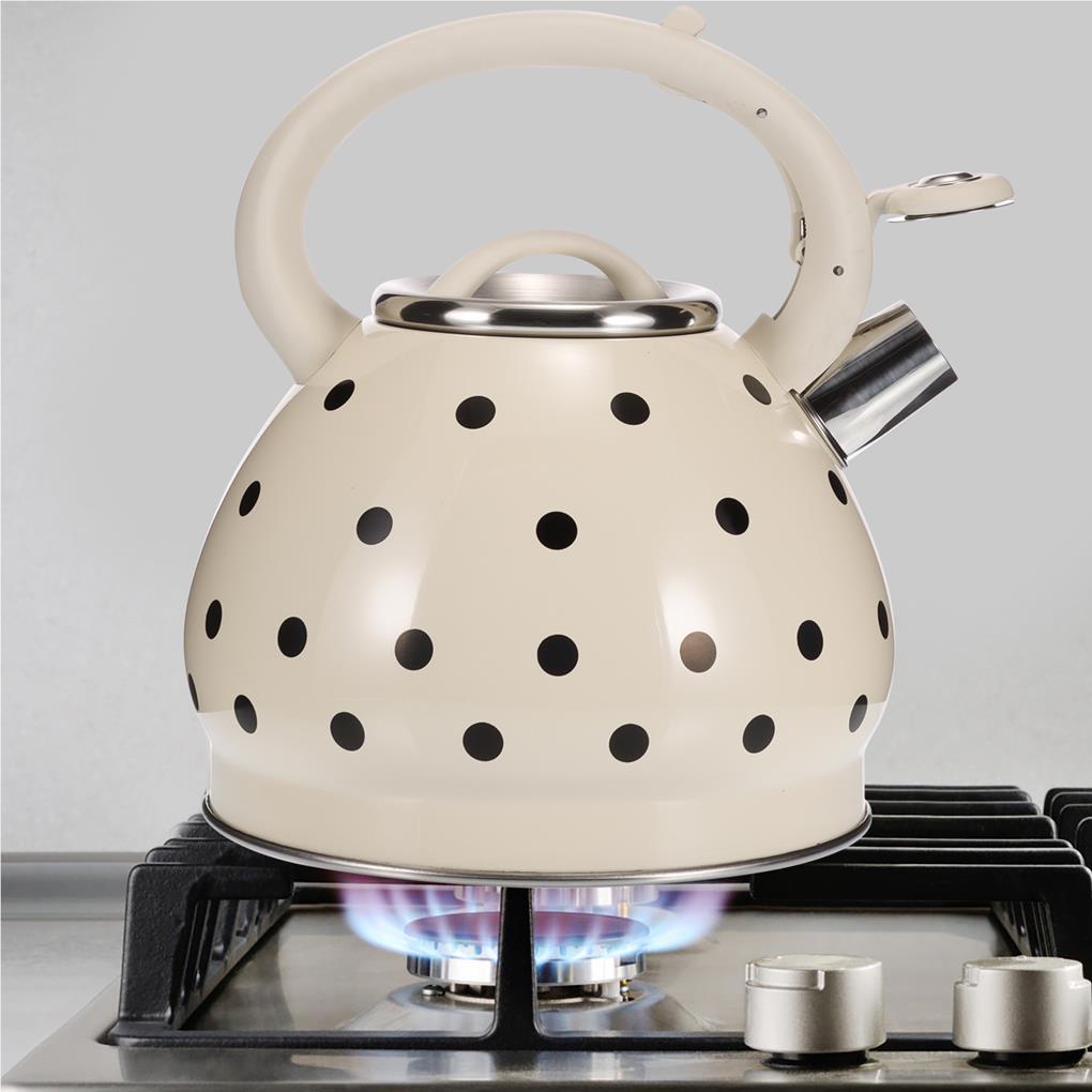 Whistling Kettle Universal Wadah Rebus Rumah Tangga Bintik Sederhana Stainless Steel Teko Teh Air Boiler Peralatan Masak