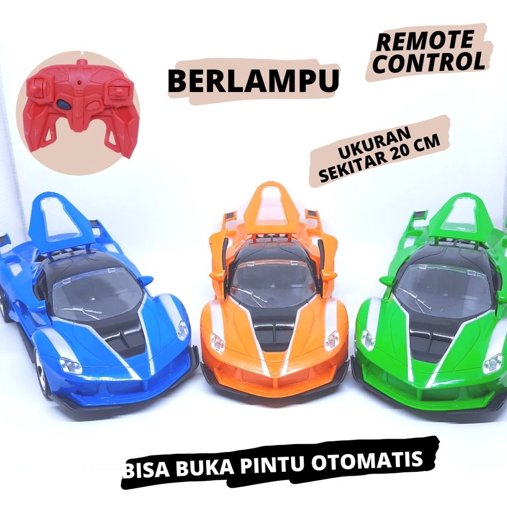 (PROMO) MOBIL REMOTE CONTROL SPORT CAR POLISI BUKA PINTU BERLAMPU KEREN MAINAN MOBILAN ANAK