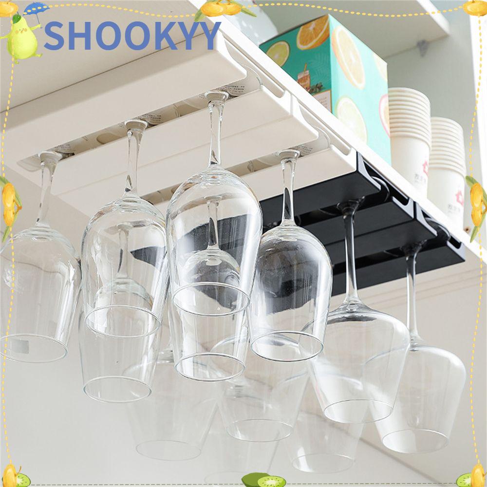 Chookyy Cup Holder Bar Cup Bawah Kabinet Display Stemware Rak Gantung Rak Gelas Gantung Rak Gelas Holder Rak Goblet