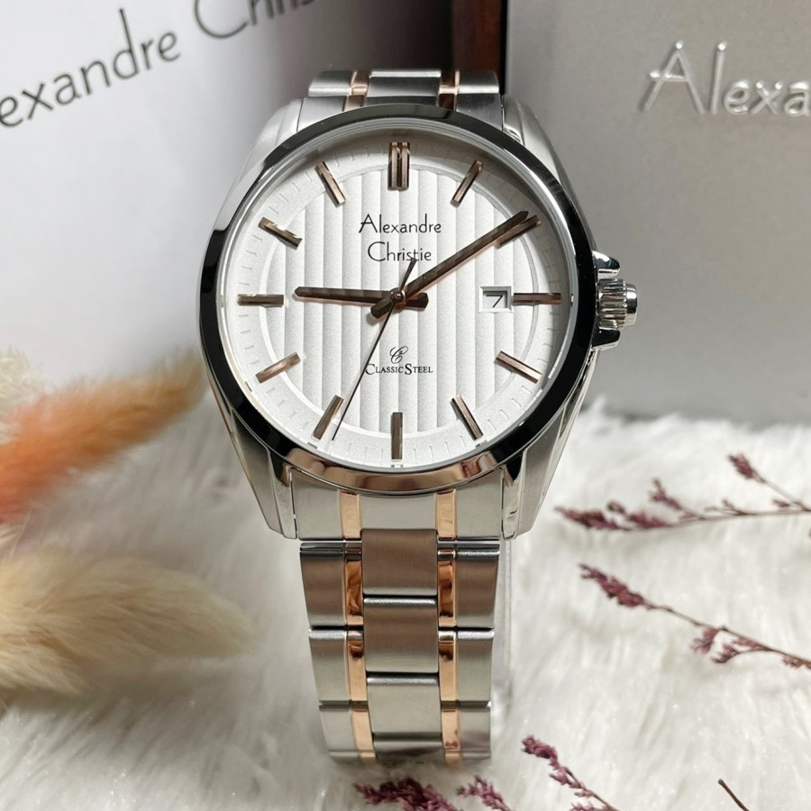 JAM TANGAN PRIA ALEXANDRE CHRISTIE AC 8686 / AC8686 RANTAI ORIGINAL GARANSI 1 TAHUN