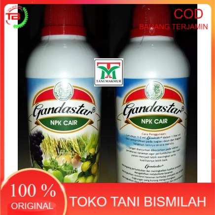 NPK Cair GANDASTAR 500 ML Pupuk Cair Bunga Dan Sayuran Pupuk Tanaman Hias 500 Ml