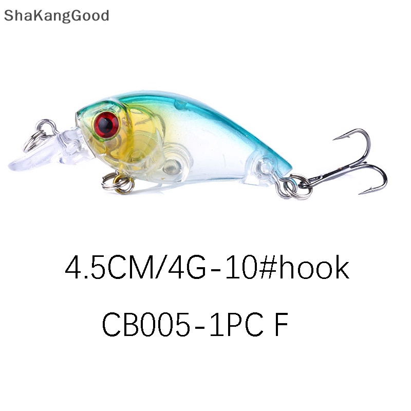 Skid 1PC Engkol 4g 4.5cm Renang Engkol Umpan Keras Untuk Bass Pike Memancing Umpan Pancing Wobblers Tackle 3D Mata SKK