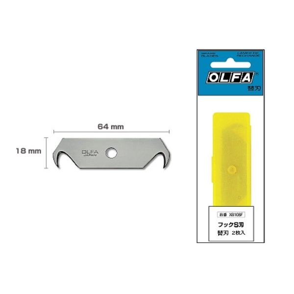 

OLFA XB108F Blade For SK 3 & 4 Safety Cutter Hook S Blade Type Replace