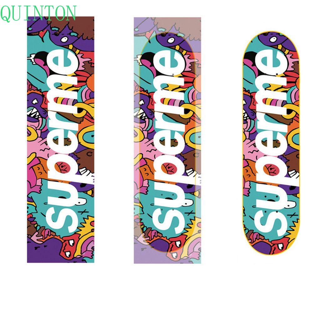 Quinton Skateboard Amplas Skateboard Aksesoris Dekoratif Stiker Skateboard Elektrik Double Rocker Sepeda Listrik Scooter Griptape