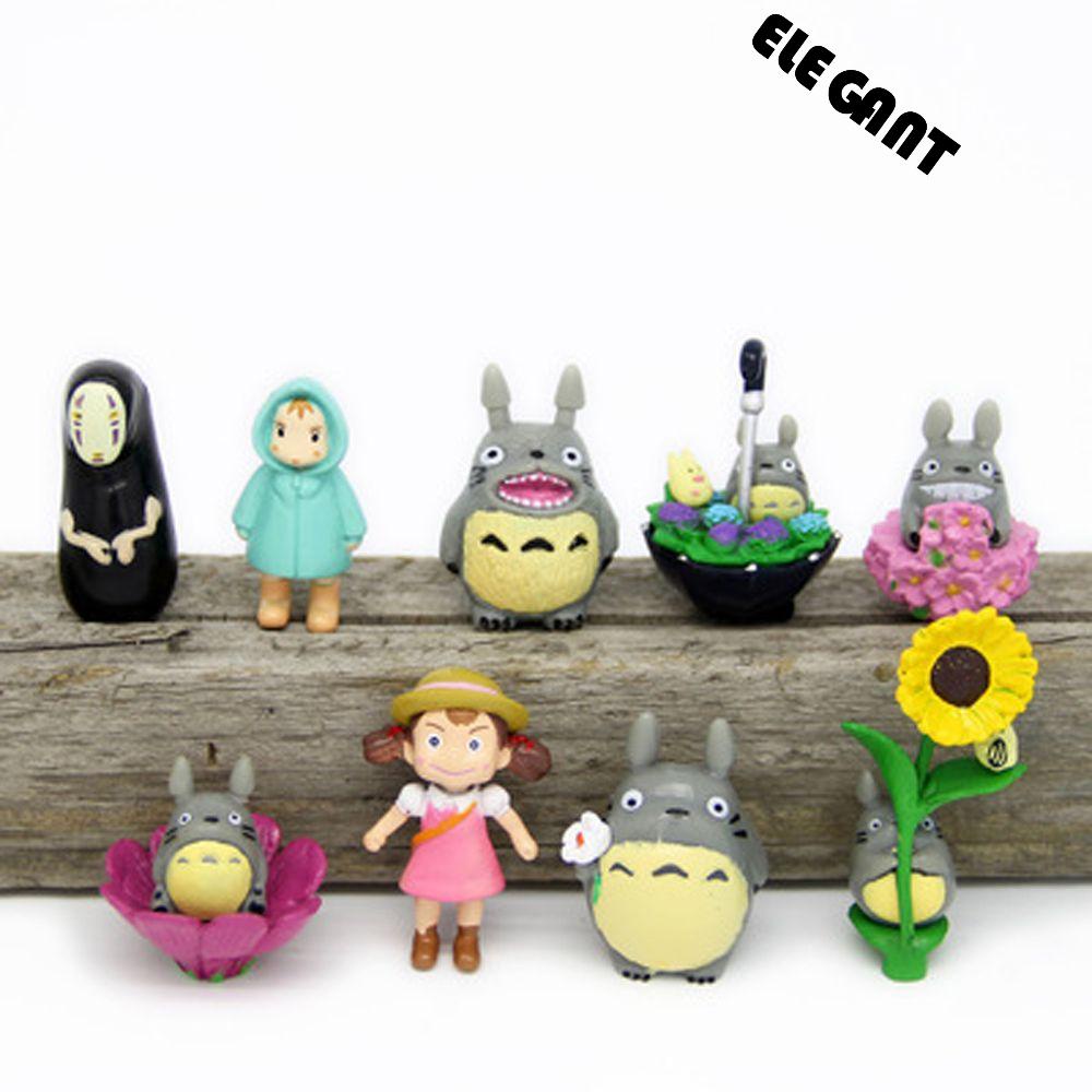 [Elegan] My Neighbor Totoro Hadiah Ulang Tahun Mobil Dekorasi Figure Mainan Mini 3-5cm Gambar Anime Ada Wajah Man