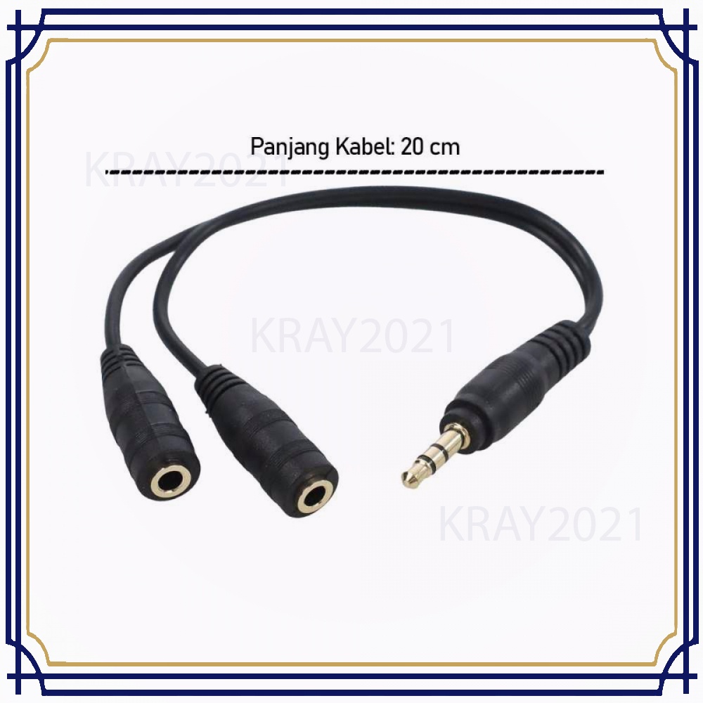 Kabel Audio Splitter HiFi 3.5mm to 2 x 3.5mm for iPhone 4 &amp; 4S - CB734