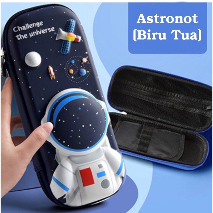 

Tempat pensil Kotak pensil 3D Timbul Hardcase Hardtop Waterproof MURAH - Roket Hitam