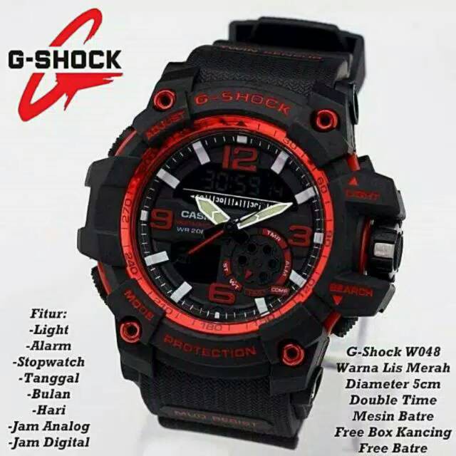 PROMO!!! WBS FREE BATERAI TAHAN AIR JAM TANGAN PRIA CASIO G-SHOCK DUAL-TIME GG-1000 GK001 G-SHOCK IMPORT