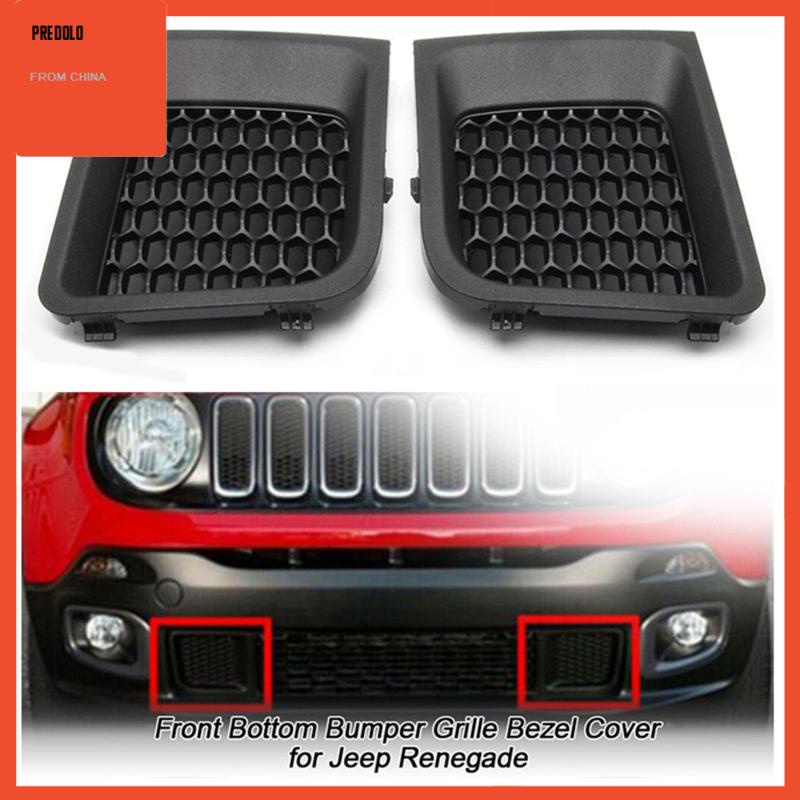 [Predolo] 2pcs Penutup Kisi-Kisi Bumper Depan Bawah Mobil LH +rh Untuk 15-17