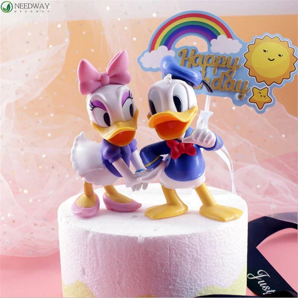 Needway Donald Daisy Duck Anime 11cm Mainan Model Anak Hadiah Mainan Anak Duck Toys