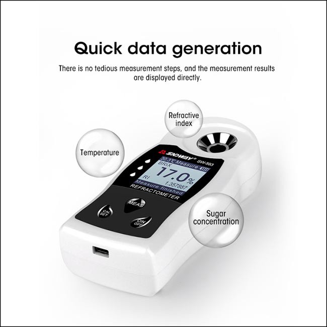 

Digital Refractometer SW-593 Brix 0-55 persen SNDWAY Kopi Wine Beer Coffee Alcohol Saccharimeter Ref