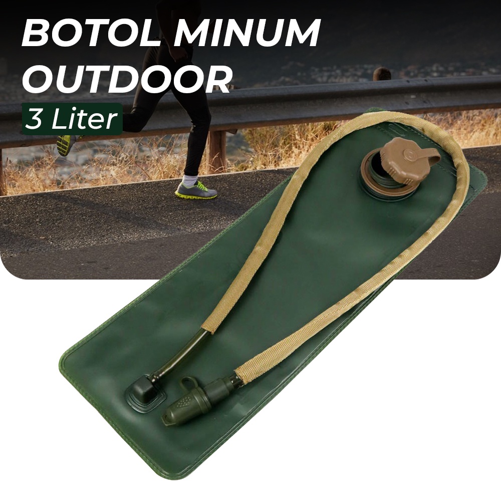 Water Bladder 3 Liter Botol Minum Lipat Outdoor Camping Cycling