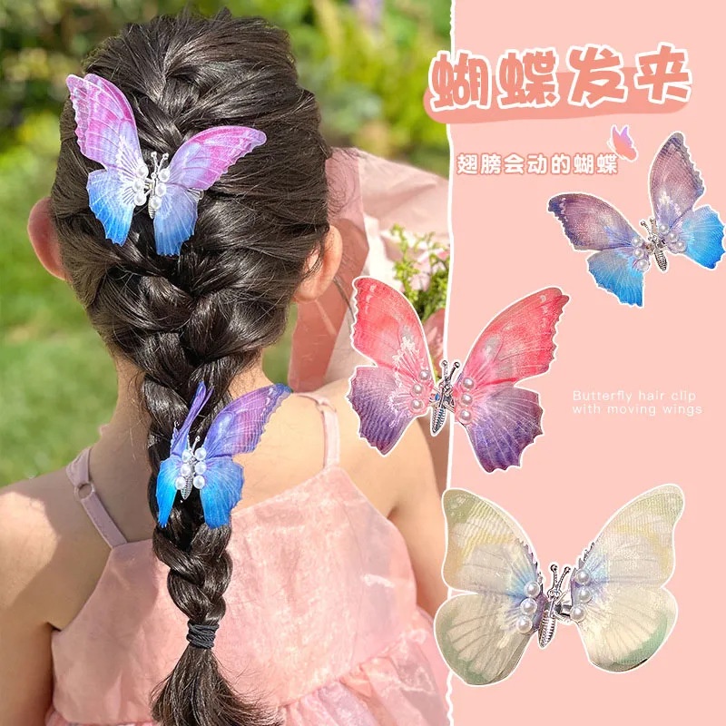 Klip Rambut Kupu-Kupu Baru Korea Fashion Musim Panas Hair Pin Besar Hair Claw Hair Clips Untuk Aksesoris Rambut Wanita