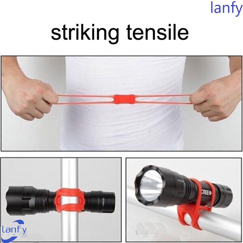 Lanfy Gesper Pengikat Bersepeda Sepeda Senter Silikon Bike Mount Holder