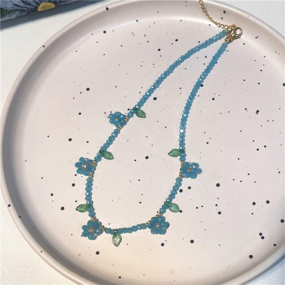 Mxbeauty Kalung Choker Bunga Fashion Harajuku Liontin Dopamin Necklace Bohemian Korea Y2K Aksesoris Untuk Wanita