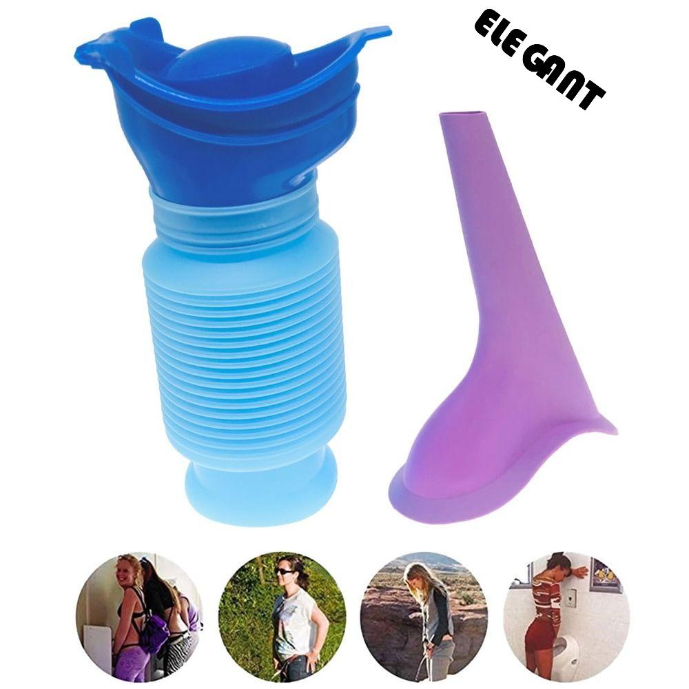 [Elegan] Mobil Urinal Portable 1set Outdoor Tools Toilet Darurat Wanita Telescopic Urina Ember Lipat Alas Urinoir