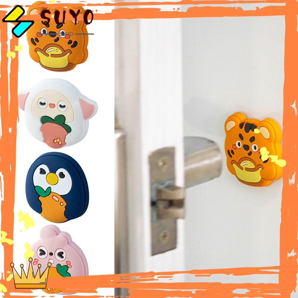 Suyo Door Stopper Mencegah Kerusakan Pelindung Dinding Shockproof Gagang Pintu Rumah Kantor Bumper Doorknob Wall Protection