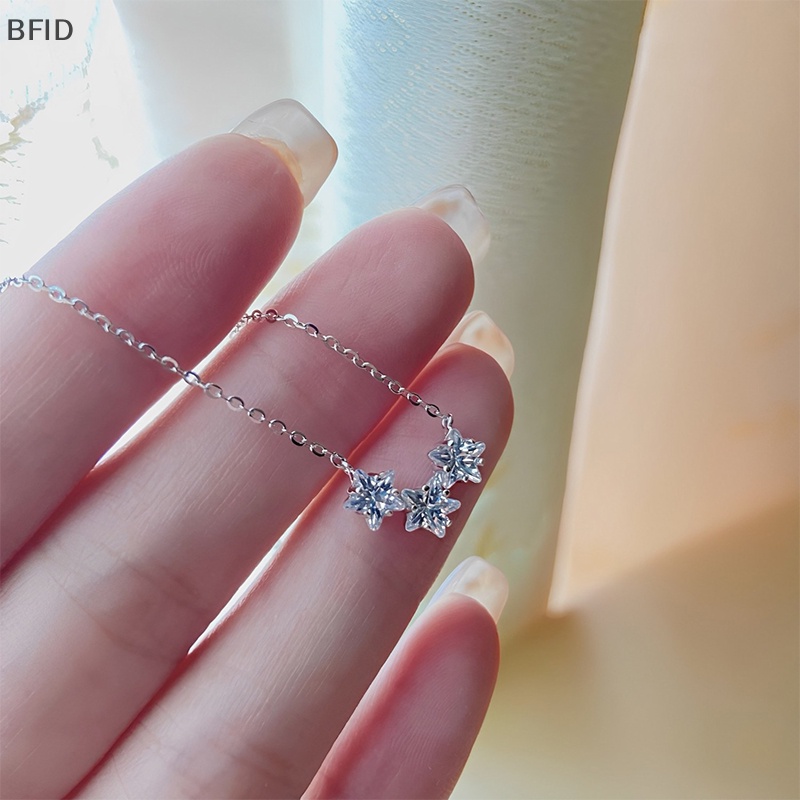 [BFID] Fashion Shinny Star Kalung Lucu Gaya Korea Multi-Bintang Liontin Perhiasan Indah Niche Rantai Klavikula Untuk Wanita Hadiah Ulang Tahun [ID]