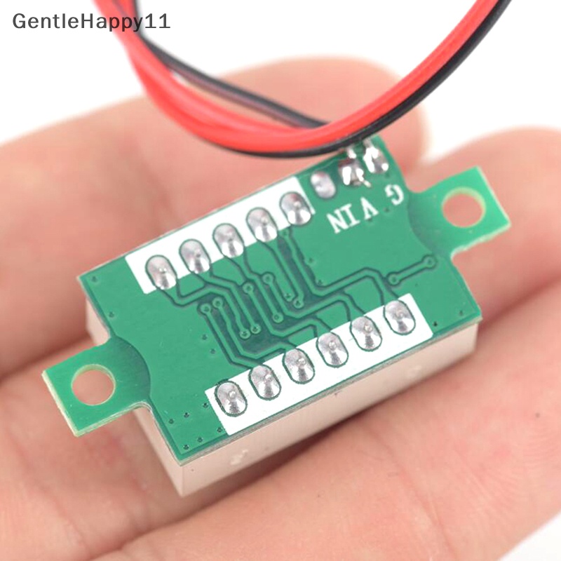 Gentlehappy 3-kabel Mini DC 0-100V Voltmeter LED Panel 3-Digital Display Pengukur Tegangan id