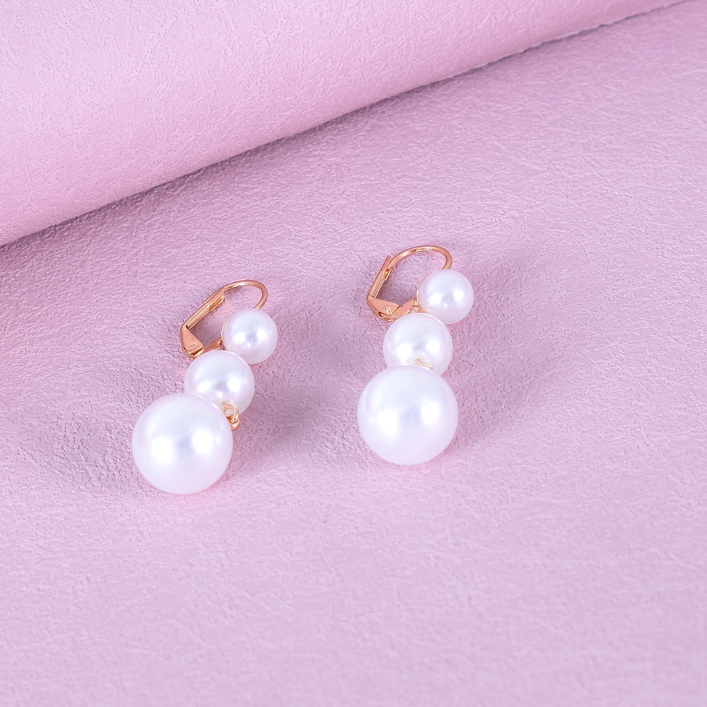 [FRA] Retro French Ball Pearl Earrings Femininitas Rumbai Panjang Selebriti Internet Mode Earrings Earrings