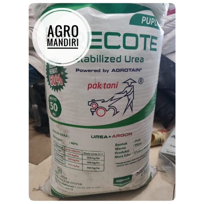 Pupuk Urea Urecote Import Repack 2 Kg Dosis Hemat 1/2 Dari Urea Biasa