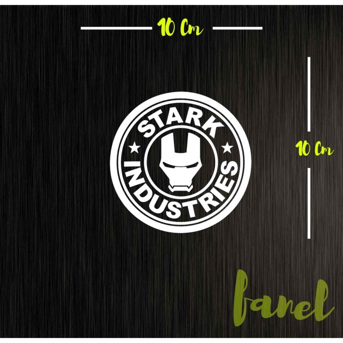 

[PS] stiker iron man stark industries Sutting Stiker Mobil motor laptop - Putih