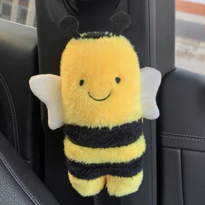 Car cartoon little bee headrest, Pelindung Bahu Lebah Kecil Mobil Yang Lucu