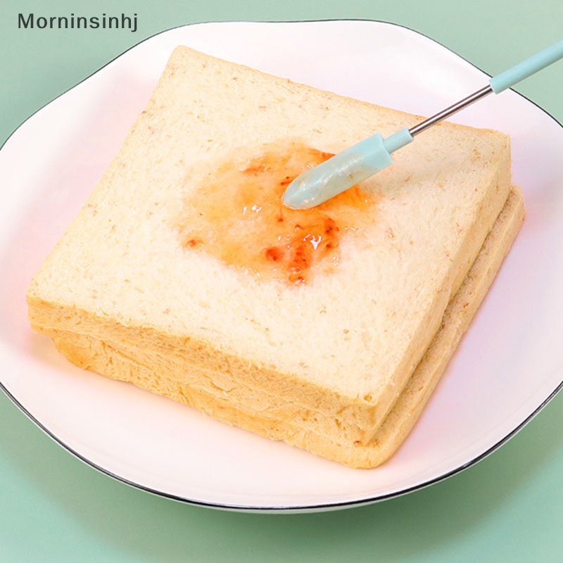 Mornin Spatula Mini Silikon Jar Scraper Scoop Tip Sendok Kosmetik Panjang Berkepala Dua id