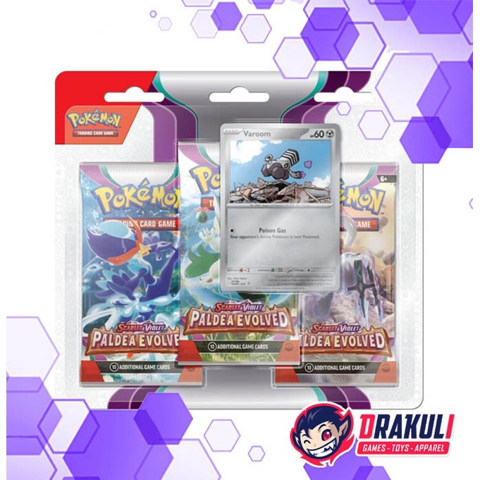 TCG Pokemon Paldea Evolved SV2 3 Packs Blister - Varoom