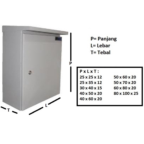 UMG Box Panel Listrik Topi Outdoor 30 x 40 x 15