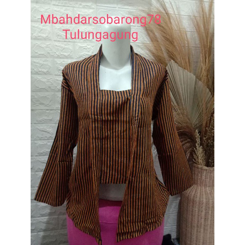 Kebaya dan Sorjan Kebaya lurik dewasa / baju adat jawa / kebaya solo / jogja / kebaya kutu baru Luri