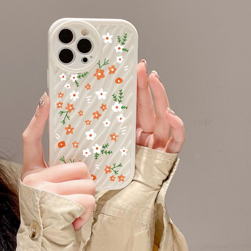IPHONE Casing Ponsel Riak Air Bunga Kompatibel Untuk Iphone11 13 12 14 Pro Max14 Plus XR X XS MAX 7Plus 8Plus 7 8 SE 2020 2022 Sarung Tahan Guncangan