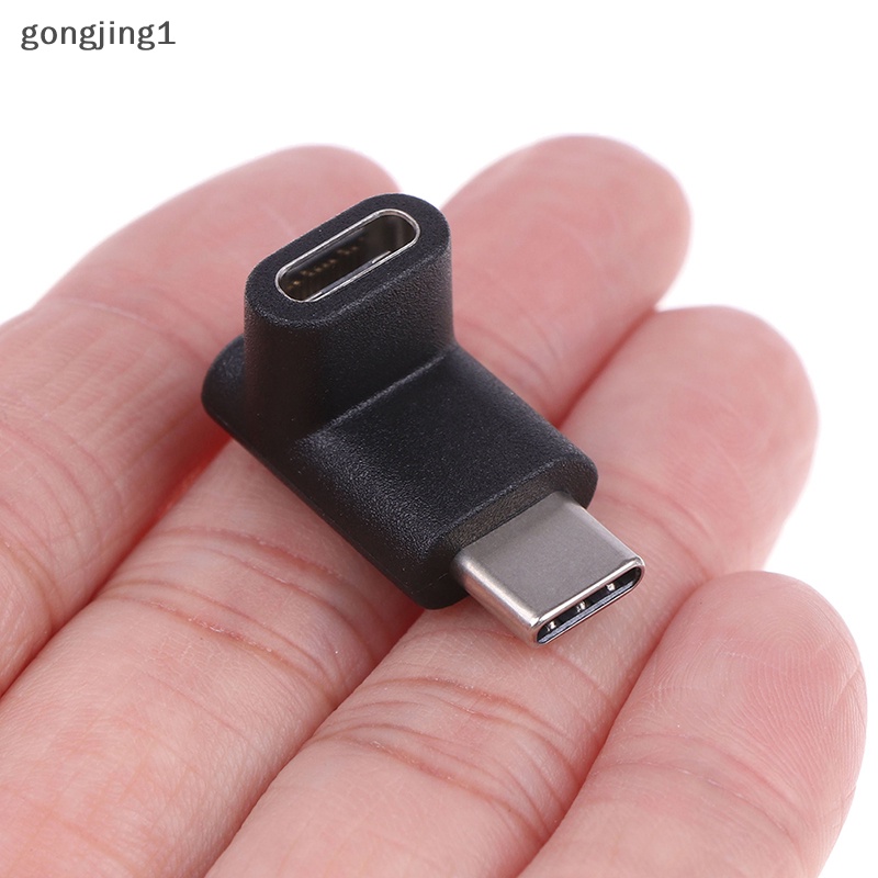 Ggg Sudut Kanan 90derajat USB 3.1 Tipe C Male To Female USB-C Converter Adapter ID