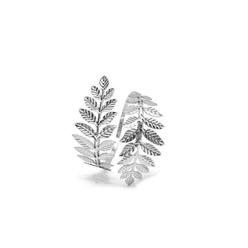 Mxbeauty Ban Lengan Adjustable, Manset Lengan Romawi, Bukaan Gelang Tangan Atas Daun Olive Leaf Yunani Untuk Pesta