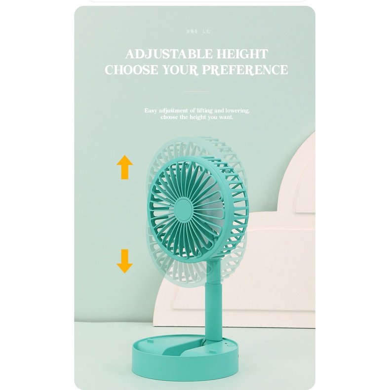 Kipas Angin Lipat Portabel DianDi Kipas Meja Mini Portable Desktop Fan