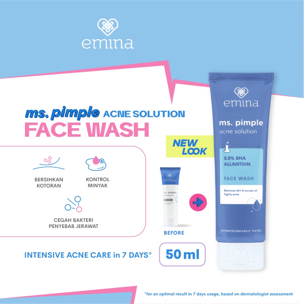 Emina Ms. Pimple Acne Solution Face Wash - 50ml