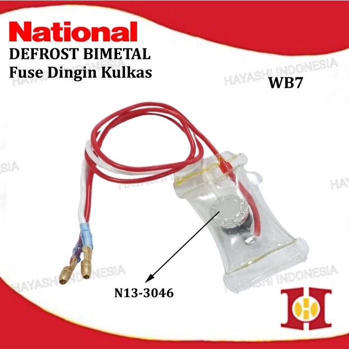 Defrost Bimetal Fuse Dingin Kulkas National Nasional Panasonic 2 Kabel
