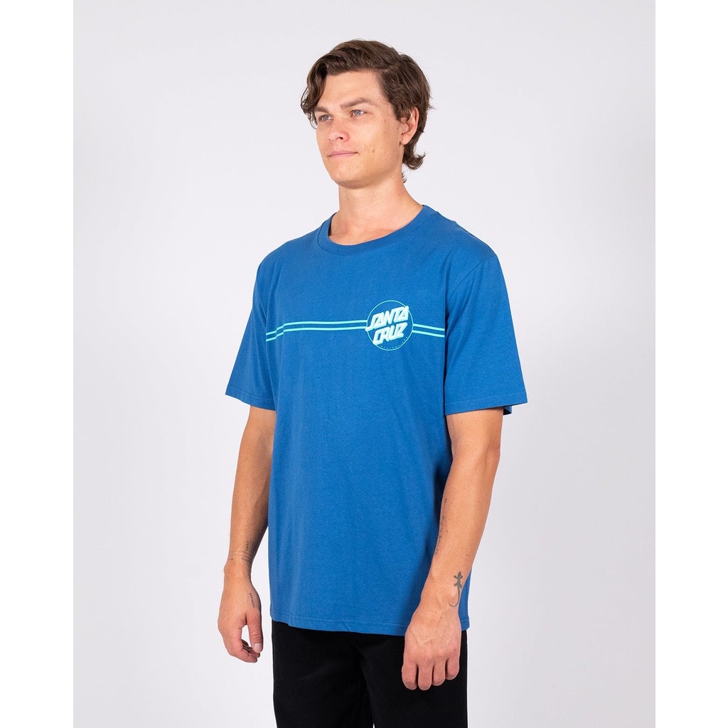 Santa Cruz No Fill Dot Blue Tee