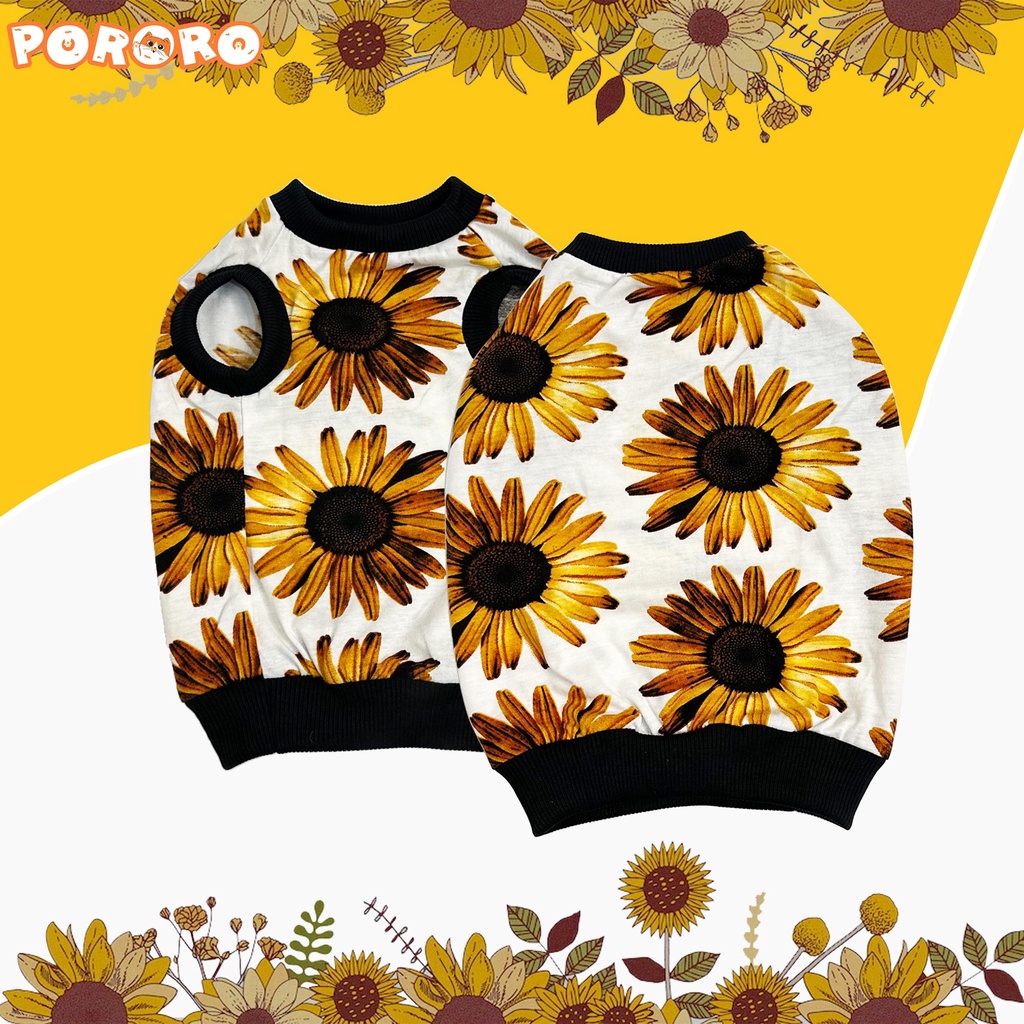 Pororo - Baju Kucing Motif SunFlower