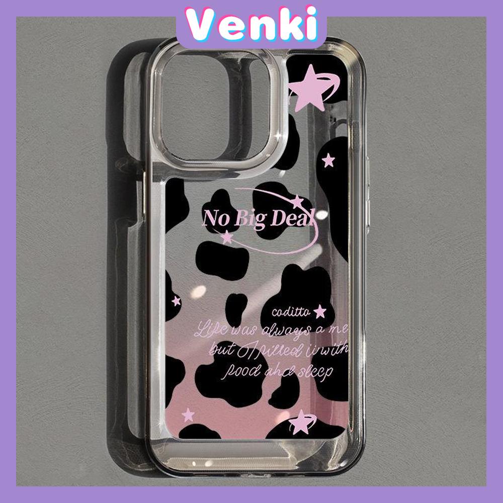 VENKI - Untuk iPhone 11 Case Clear Hard Space Phone Case Airbag Shockproof Protection Camera Simple Cute Strawberry Stars Kompatibel dengan iPhone 14 13 Pro Max iPhone 12 Pro Max XR