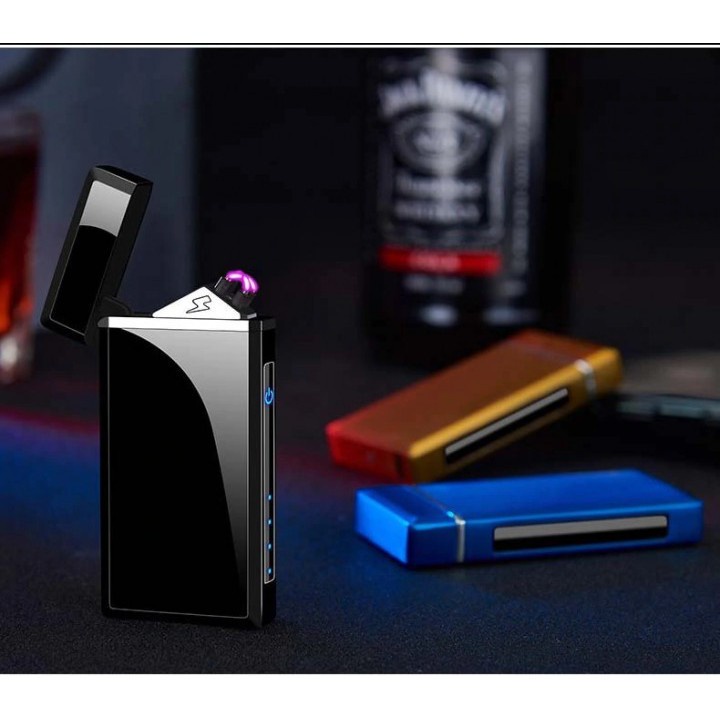 906 USB Rechargeable Dual Plasma Flameless Lighter - Tilted Model