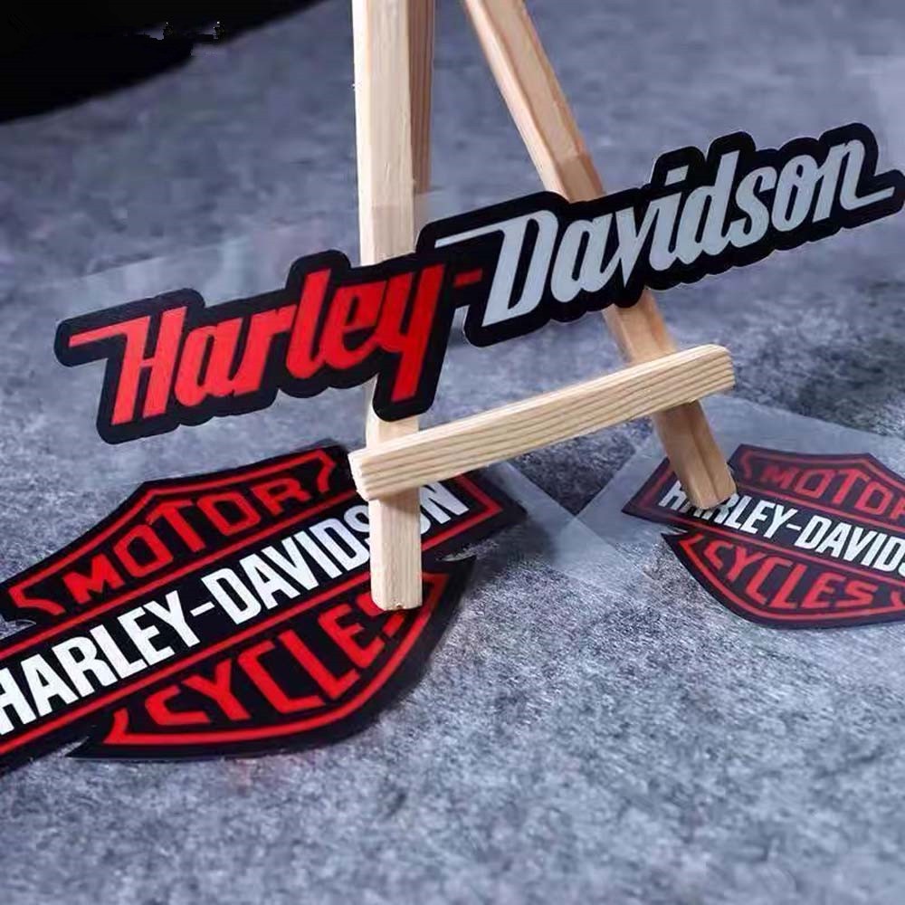 Harley Stiker Reflektif emblem LOGO Motor Aluminium Decal Dekorasi Tangki Bbm Untuk Harley-Davidson Dyna Street Bob Rider XL 883 Electra Glide Road King