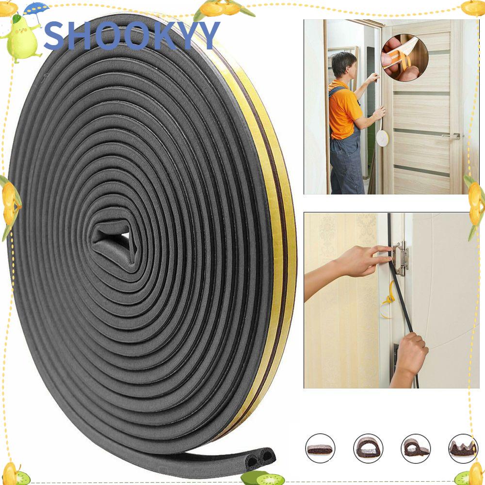 CHOOKYY 5/10m Seal Strip Perekat Diri Isolasi Kebisingan Anti Tabrak Karet Serut Excluder