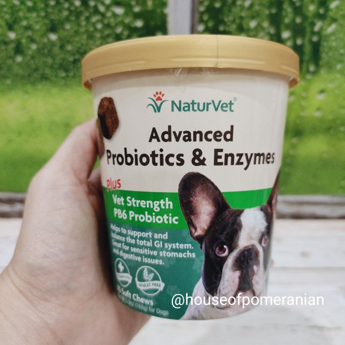 NaturVet ADVANCED PROBIOTICS &amp; ENZYMES plus vet strength PB6 prebiotic