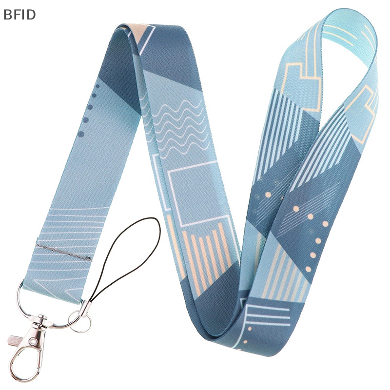 [BFID] Sederhana Lanyard Gantungan Kunci DIY Ponsel Leher Tali Lanyard ID Badge Holder Keychain Key Holder Belt Strap Rain Gay Tali Gantung [ID]